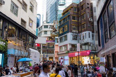 Hong Kong - 20 Haziran 2023: Causeway Körfezi Bölgesi 'ndeki Hong Kong şehri