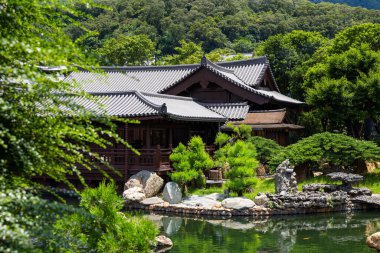 Chi Lin Nunnery, Hong Kong 'daki Diamond Hill' de, Çin tarzı bahçe.