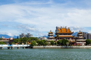 Taoyuan, Tayvan - 30 Ağustos 2023: Tayvan 'daki Longtan Nantian Tapınağı