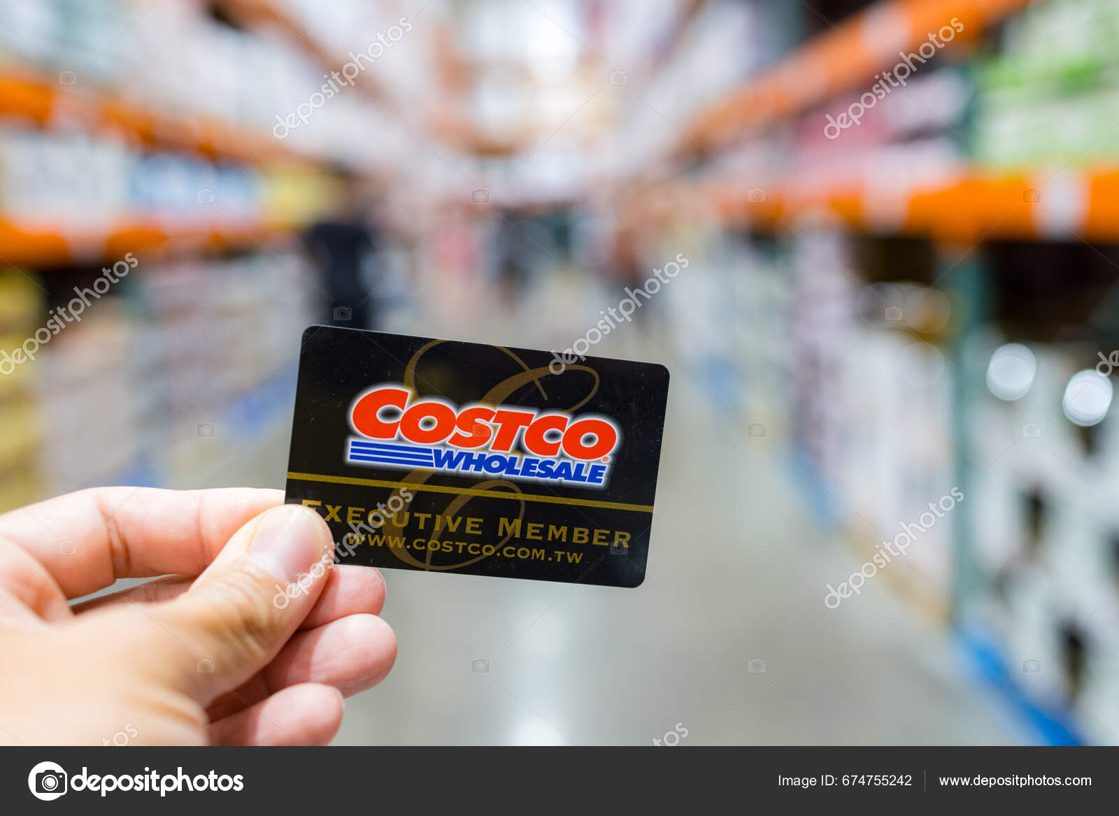 Taoyuan Taiwan August 2023 Black Membership Card Costco Wholesale Store