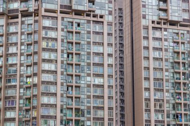 Hong Kong - 23 Haziran 2023: Hong Kong 'da apartman dairesi