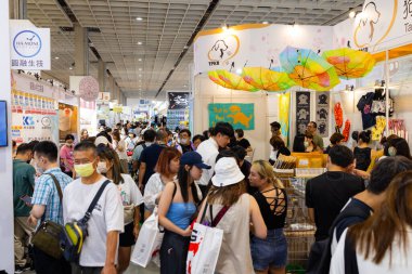 Taipei, Tayvan - 12 Temmuz 2023: The Pet Show için Taipei Nangang sergi merkezi