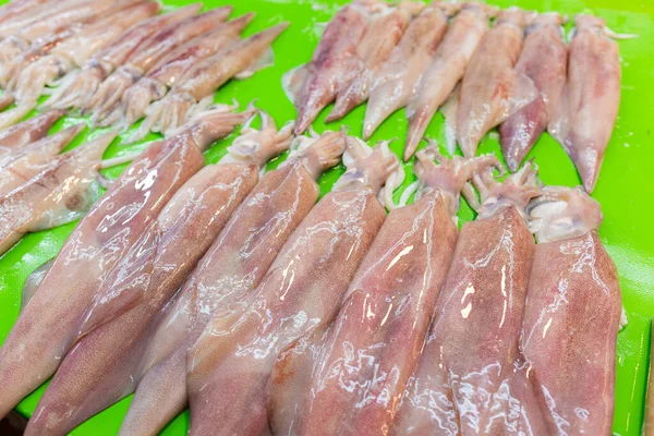Fresh Raw Squid Iced Wet Market — Stock Photo, Image