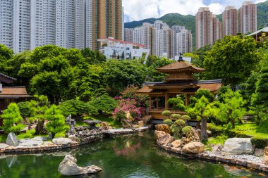 Chi Lin Nunnery, Hong Kong 'daki Diamond Hill' de, Çin tarzı bahçe.
