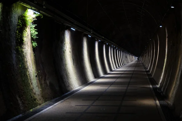 Fahrradtunnel Bezirk Fulong Gongliao Alter Caoling Tunnel — Stockfoto