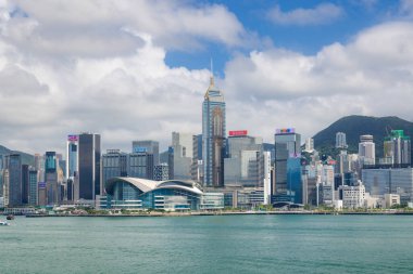 Hong Kong - 20 Haziran 2023: Hong Kong Victoria Limanı