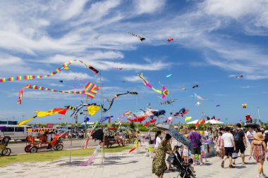 Hsinchu, Tayvan - 10 Eylül 2023: Hsinchu şehir uluslararası uçurtma festivali