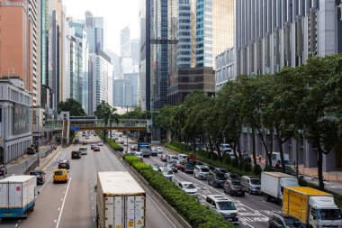 Hong Kong - 20 Haziran 2023: Wanchai bölgesindeki Hong Kong şehri