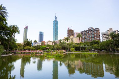 Taipei, Tayvan - 14 Eylül 2023: Taipei şehir simgesi