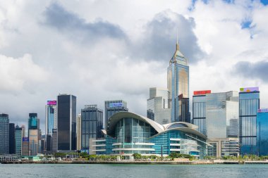 Hong Kong - 20 Haziran 2023: Hong Kong Victoria Limanı