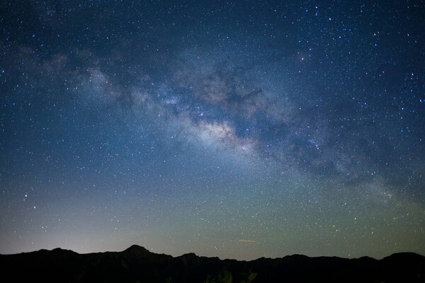 Stars and milky way in the beautiful night sky
