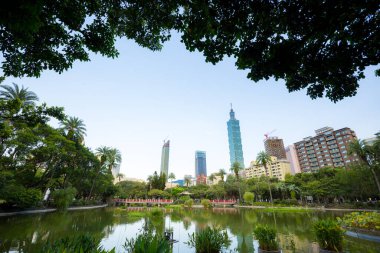 Taipei, Tayvan - 14 Eylül 2023: Taipei şehir simgesi