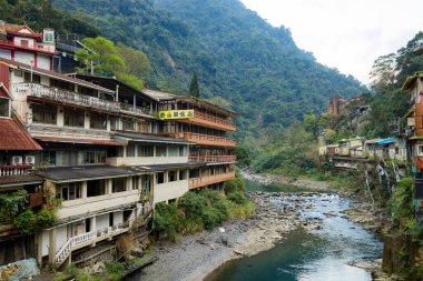 Tayvan - 17 Mart 2023: Wulai Taiwan kırsal alanı