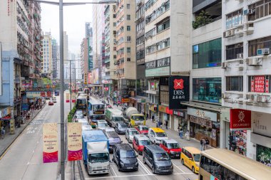 Hong Kong - 23 Haziran 2023: Mong Kok bölgesinde Hong Kong şehri