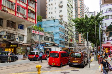 Hong Kong - 26 Haziran 2023: Hong Kong şehir yaşamı