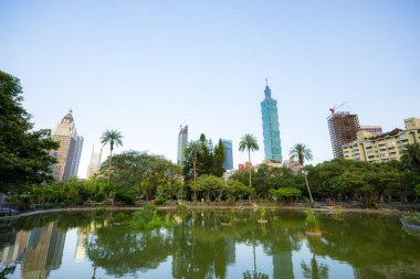 Taipei, Tayvan - 14 Eylül 2023: Taipei şehir simgesi