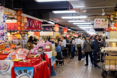 Taipei, Tayvan - 15 Mart 2023: Taipei Dihua Caddesi