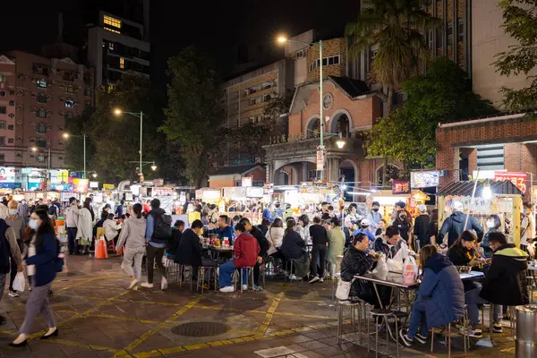 Taipei Taiwán Marzo 2023 Ningxia Road Night Market Taipei City —  Fotos de Stock