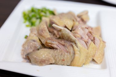 Tayvan yerel mutfağı buğulanmış tavuk