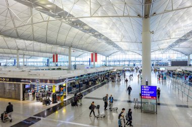 Chek lap Kok, Hong Kong - 16 Ocak 2023: Hong Kong Uluslararası Havaalanı