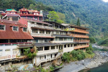 Tayvan - 17 Mart 2023: Wulai Taiwan kırsal alanı