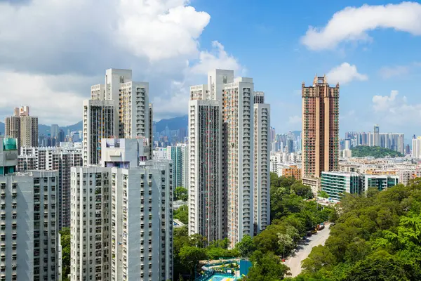 2023 コウロンの香港の住宅地区 — ストック写真