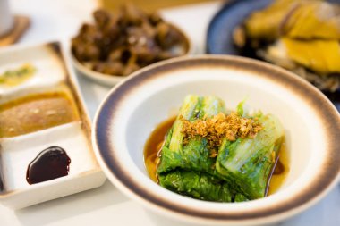 Soya soslu Asya sebzesi.