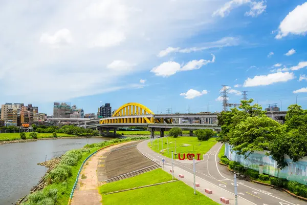 Тайбэй Тайвань Июля 2023 Года Силуэт Города Тайбэй — стоковое фото