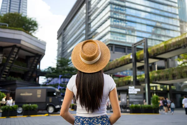 Travel Woman Visit City Taipei — Stock Photo, Image