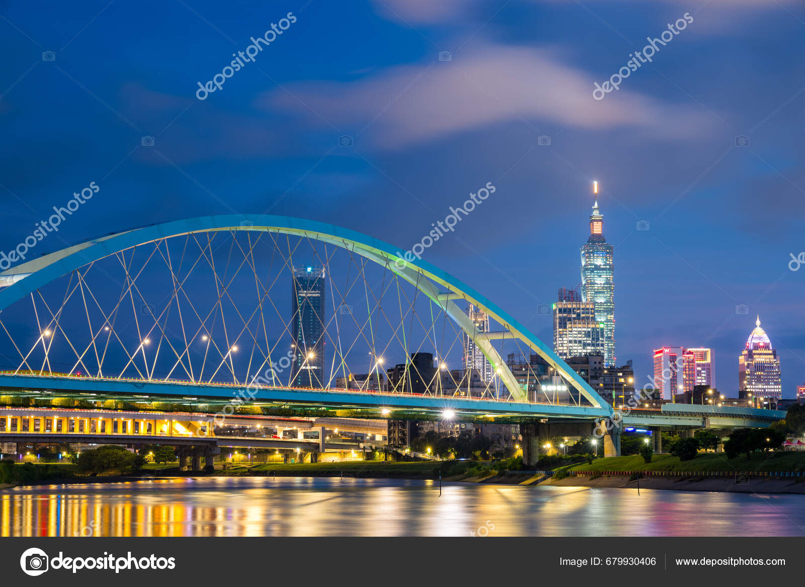 Taipei Taiwan September 2023 Beautiful Sunset Taipei City – Stock