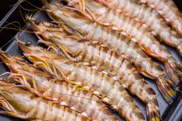 Fresh Shrimp Prepare Cooking — Stock Photo, Image