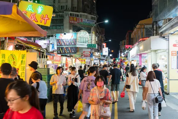 Taipéi Taiwán Octubre 2023 Taichung Yizhong Night Market Taiwán —  Fotos de Stock