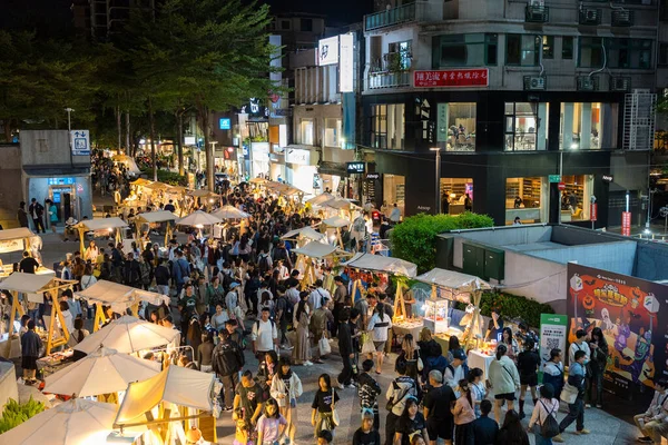 Taipeh Taiwan Oktober 2023 Straßenmarkt Der Stadt Taipeh Bezirk Zhongshan — Stockfoto