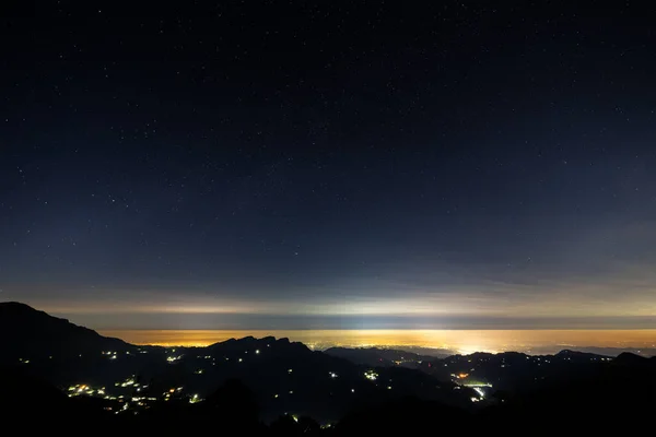 Starry Night Mountain — Stock Photo, Image