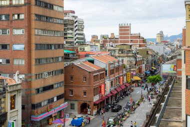 Taipei, Tayvan - 30 Ekim 2023: Taipei 'de Dihua Caddesi