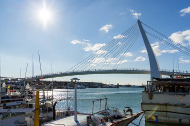 Taipei, Tayvan - 10 Kasım 2022: Tamsui Lover Köprüsü Tayvan