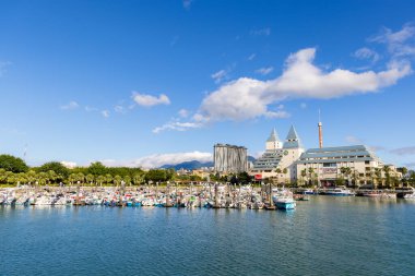 Taipei, Tayvan - 10 Kasım 2022: Tamsui Balıkçı Rıhtımı