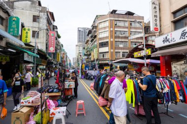 Taipei, Tayvan - 17 Ekim 2023: Taipei 'deki Bangka sokak pazarı