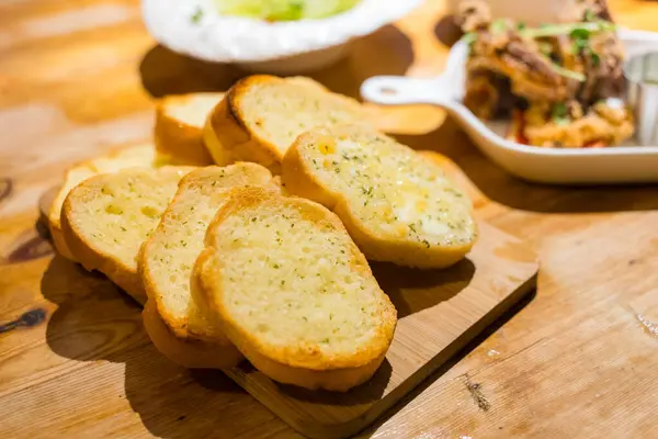 Garlic Butter Bread Toast Restaurant — Stock Photo, Image