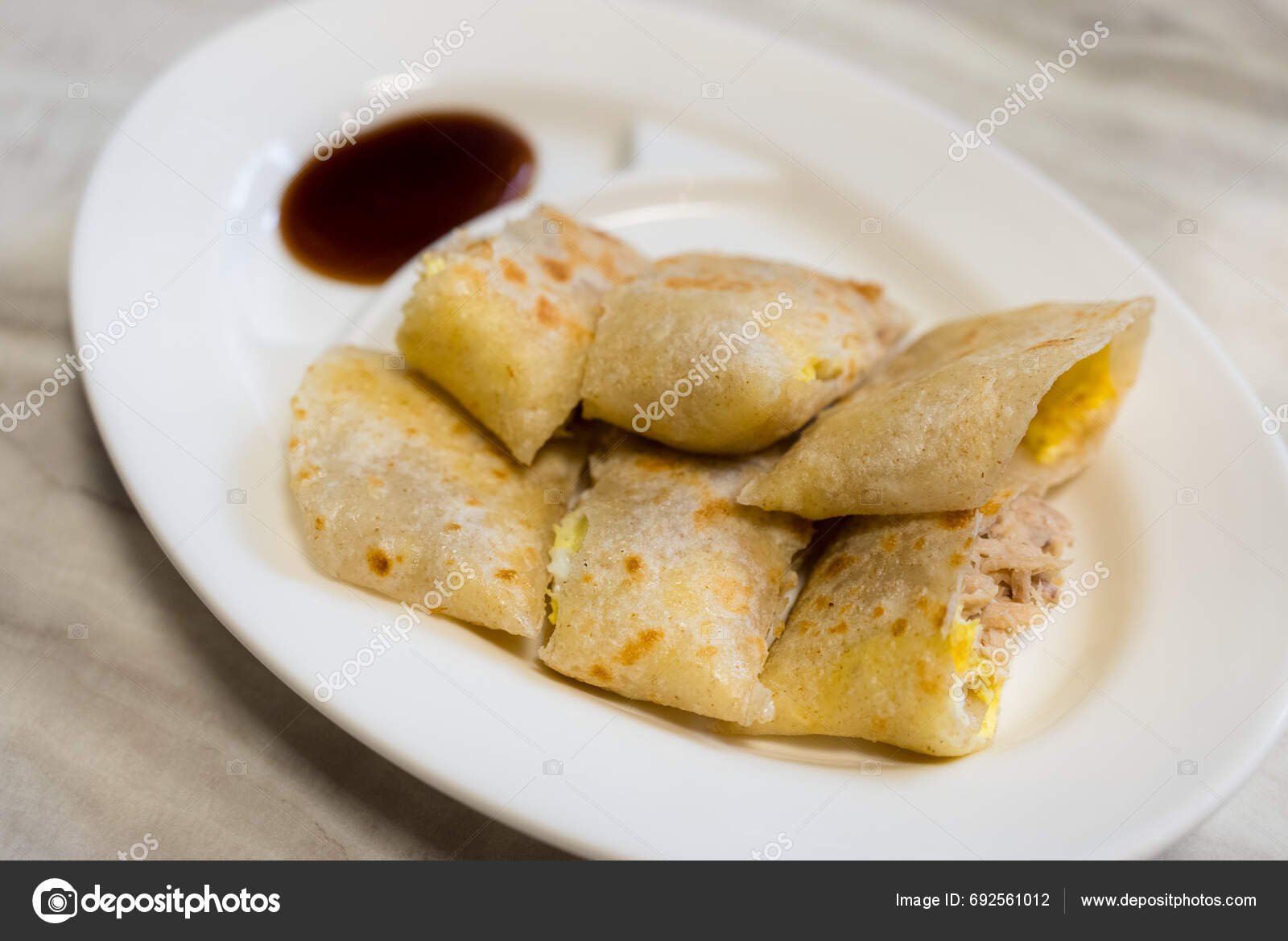 Chinese Omelet Tuna Taiwanese Local Food Store Stock Photo by ...