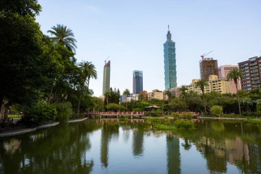 Taipei, Tayvan - 14 Eylül 2023: Taipei şehir simgesi