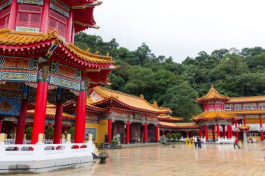 Yilan, Tayvan - 06 Aralık 2023: Tayvan 'ın Yilan kentindeki geleneksel Çin tapınağı Sanqing daozu
