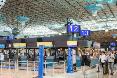 Tayvan - 10 Aralık 2023: Tayvan 'daki Taoyuan havaalanı