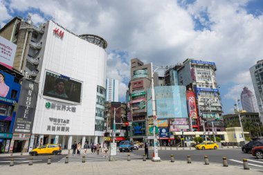 Taipei, Taiwan - 01 March 2023: Taipei city street in Taiwan