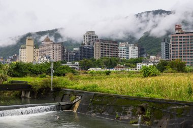 Yilan, Taiwan - 04 December 2023: Yilan countryside in jiaoxi district