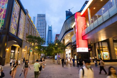 Taipei, Tayvan - 31 Ağustos 2023: Xinyi ilçesindeki Taipei şehri