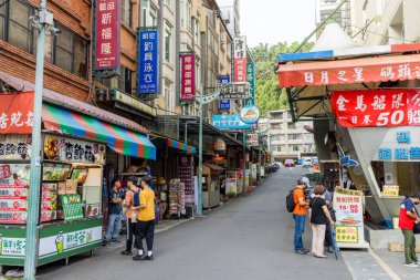 Taiwan - 08 October 2022: old street in Nantou of Sun Moon Lake