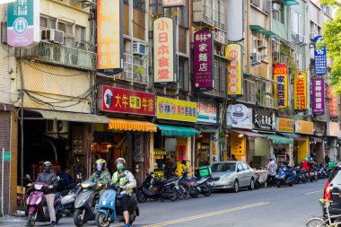Taipei, Tayvan - 11 Ocak 2024: Taipei eski sokağı
