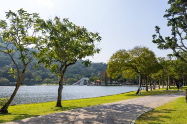 Taipei, Tayvan - 11 Ocak 2024: Taipei 'deki Dahu Parkı