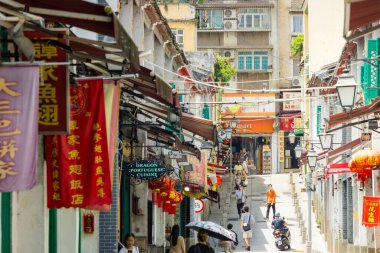 Macau - 30 Haziran 2023: Macau 'dan Rua da Felicidade